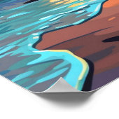 Tropisch strand Sunset Poster (Hoek)