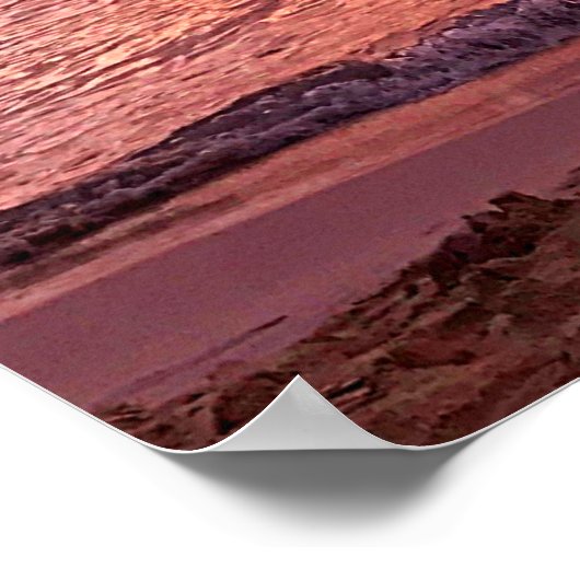 Tropisch strand Sunset Poster (Hoek)