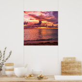 Tropisch strand Sunset Poster (Keuken)