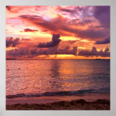 Tropisch strand Sunset Poster (Voorkant)