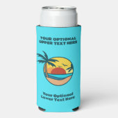 Tropisch strand Sunset Seltzer Blikjeskoeler (Seltzer Achterkant)