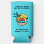 Tropisch strand Sunset Seltzer Blikjeskoeler (Achterkant)