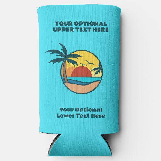 Tropisch strand Sunset Seltzer Blikjeskoeler (Voorkant)