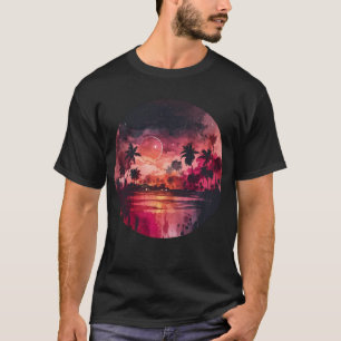 Tropisch strand Sunset T-shirt