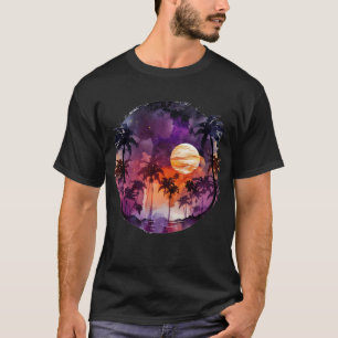 Tropisch strand Sunset T-shirt