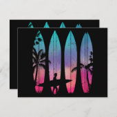 Tropisch strand Surf Surfboard Surfred Surfer Ocea Feestdagenkaart (Voorkant / Achterkant)