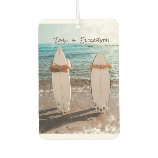 Tropisch strand, surfplank luchtverfrisser (Voorkant)