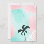 Tropisch strand surfplank palmboom Baby shower Kaart (Achterkant)