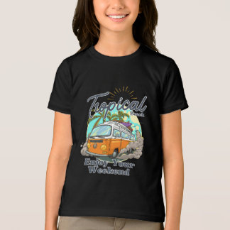 Tropisch strand T-shirt ontwerp