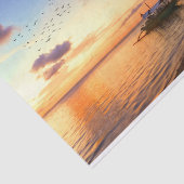 Tropisch strand Tahiti Sunset Tissuepapier (Detail)