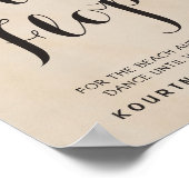 Tropisch strand Teenslippers bruiloft Poster (Hoek)