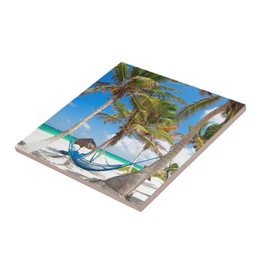 Tropisch strand tegeltje (Zijkant)