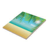 Tropisch strand tegeltje (Zijkant)