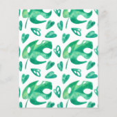 Tropisch strand thema bruidsfeest trivia vraag flyer (Achterkant)