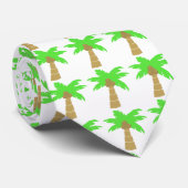 Tropisch strand thema palmbomen op wit stropdas (Opgerold)