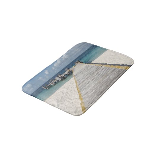 Tropisch strand thema rustig badmat (Gekanteld)