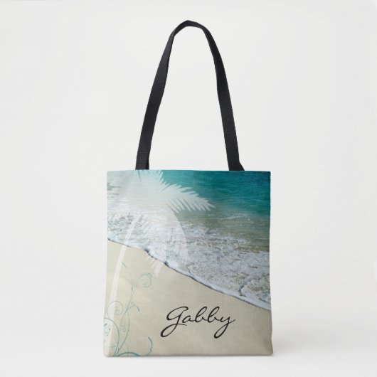 Tropisch strand tote bag (Voorkant)