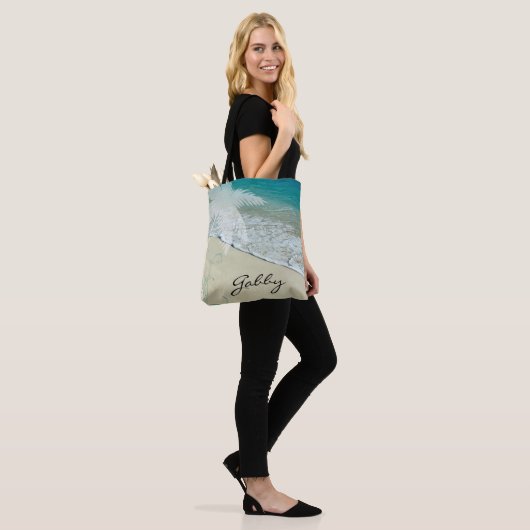 Tropisch strand tote bag (Op model)