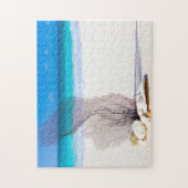 Tropisch strand Trinidad en Tobago. Legpuzzel (Verticaal)