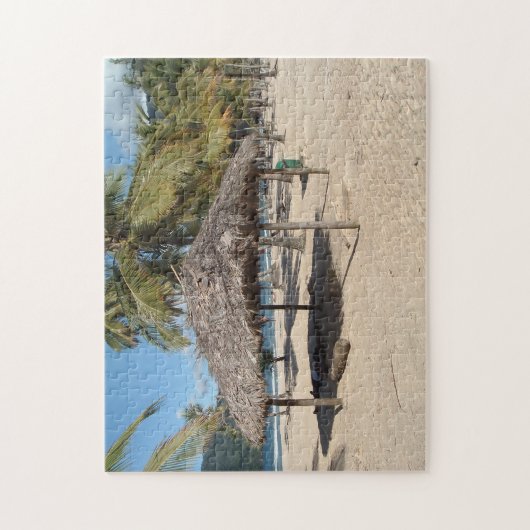 Tropisch strand Trinidad en Tobago. Legpuzzel (Verticaal)