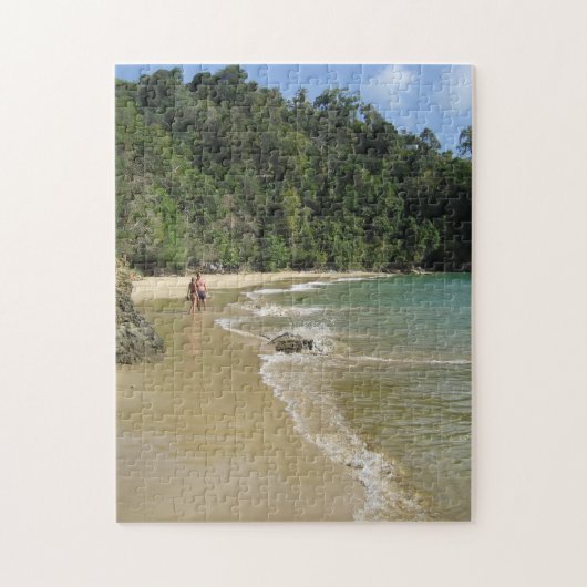 Tropisch strand Trinidad en Tobago. Legpuzzel (Verticaal)