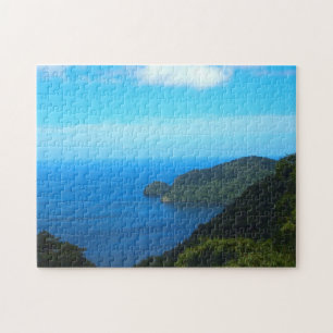 Tropisch strand Trinidad en Tobago. Legpuzzel