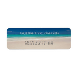 Tropisch strand Turquoise Ocean Etiket