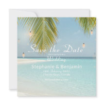 Tropisch strand Turquoise Palm Tree Square Flat