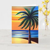 Tropisch strand | U ontbreekt Kaart (Gele Bloem)