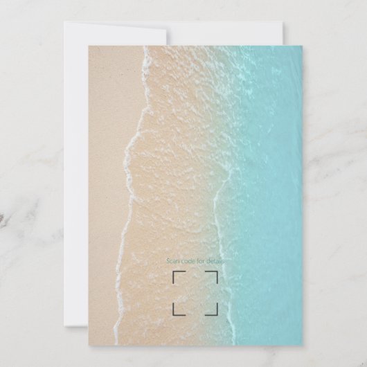 Tropisch strand uitnodiging (Achterkant)