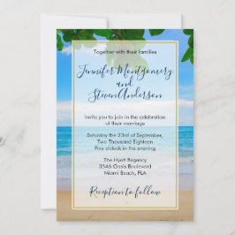 Tropisch strand Vacation Island Wedding Kaart