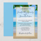 Tropisch strand Vacation Island Wedding Kaart (Voorkant / Achterkant)