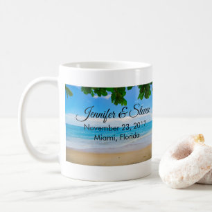 Tropisch strand Vacation Island Wedding Koffiemok