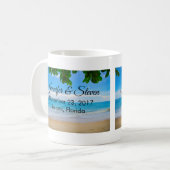 Tropisch strand Vacation Island Wedding Koffiemok (Voorkant links)
