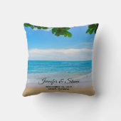 Tropisch strand Vacation Island Wedding Kussen (Achterkant)