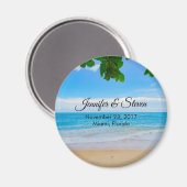 Tropisch strand Vacation Island Wedding Magneet (Voorkant / Achterkant)