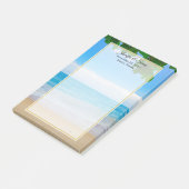 Tropisch strand Vacation Island Wedding Post-it® Notes (Schuin)