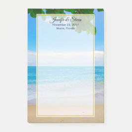 Tropisch strand Vacation Island Wedding Post-it® Notes