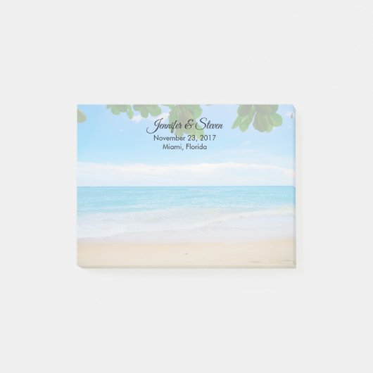 Tropisch strand Vacation Island Wedding Post-it® Notes (Voorkant)