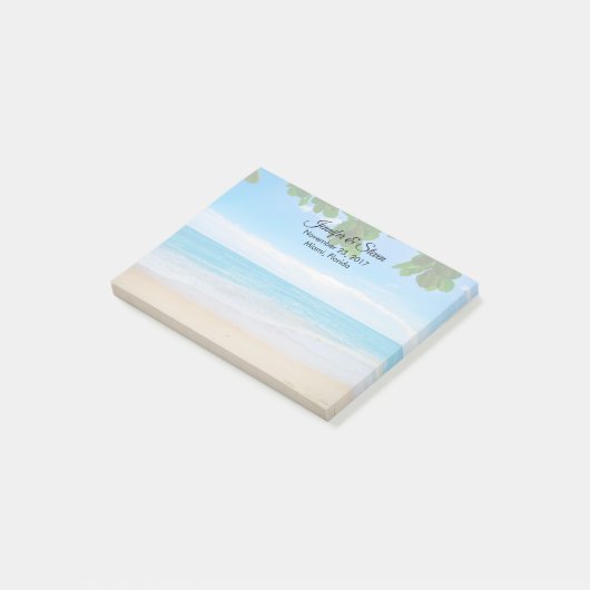 Tropisch strand Vacation Island Wedding Post-it® Notes (Schuin)