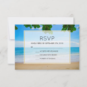 Tropisch strand Vacation Island Wedding RSVP