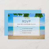Tropisch strand Vacation Island Wedding RSVP (Voorkant / Achterkant)