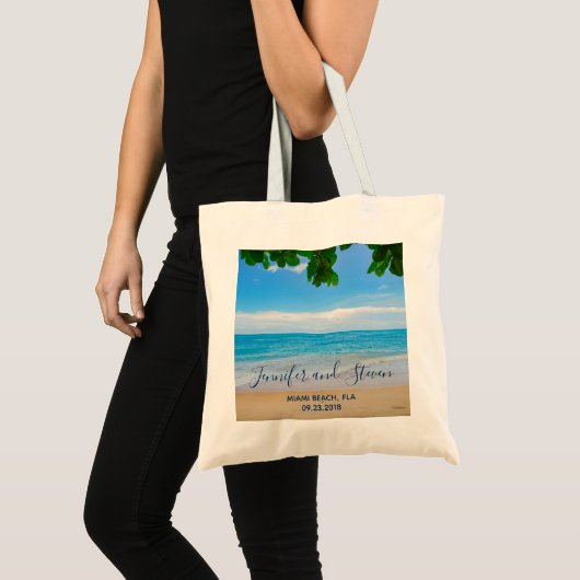 Tropisch strand Vacation Island Wedding Tote Bag (Voorkant (product))
