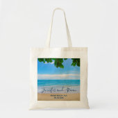 Tropisch strand Vacation Island Wedding Tote Bag (Voorkant)