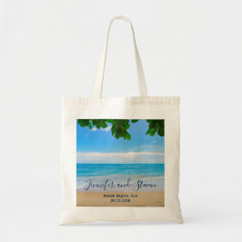 Tropisch strand Vacation Island Wedding Tote Bag
