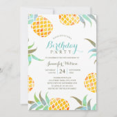 Tropisch strand van Birthday Party Kaart (Voorkant)