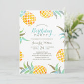 Tropisch strand van Birthday Party Kaart (Staand voorkant)