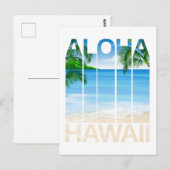Tropisch strand van de Aloha Hawaii-eilanden Briefkaart (Voorkant / Achterkant)