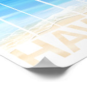 Tropisch strand van de Aloha Hawaii-eilanden Poster (Hoek)