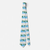 Tropisch strand van de Aloha Hawaii-eilanden Stropdas (Voorkant)